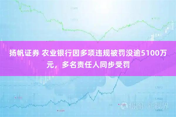 扬帆证券 农业银行因多项违规被罚没逾5100万元，多名责任人同步受罚
