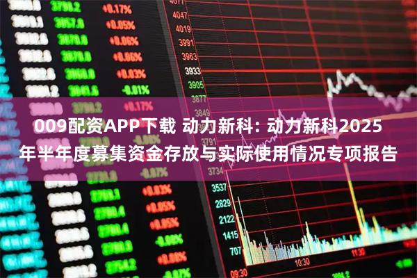 009配资APP下载 动力新科: 动力新科2025年半年度募集资金存放与实际使用情况专项报告